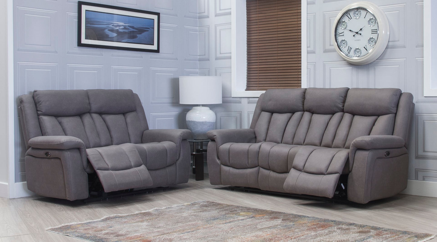 Santini Power Recliner Sofa Set Grey Or Sandstone Sheffield Discount Furniture