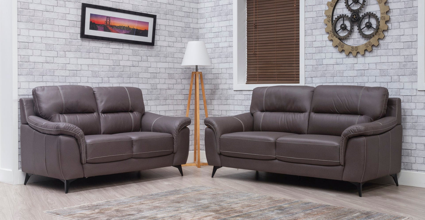 Ell Sofa Set Dark Grey Suede Effect 3 + 2 Seater Sheffield Discount Furniture