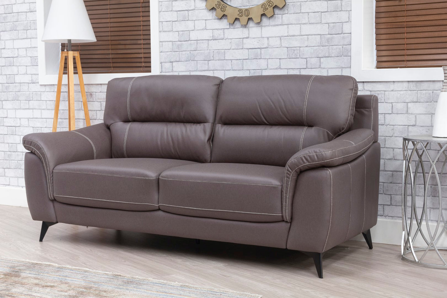 Ell Sofa Set Dark Grey Suede Effect 3 Seater Sheffield Discount Furniture