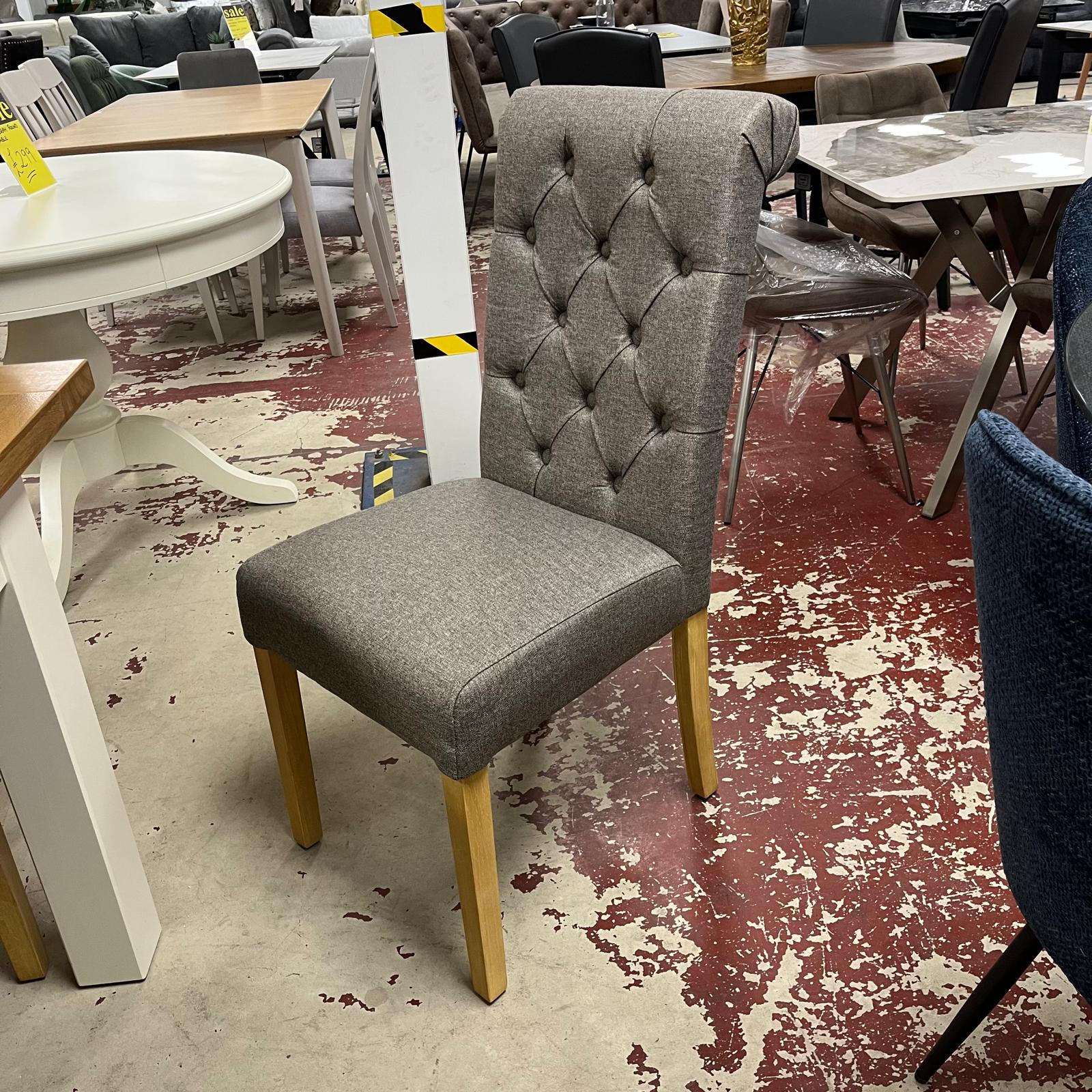 Ivory Leg With Oak Top Dining Table Extending With 6 Fabric Ket Chairs Sheffield Discount Furniture