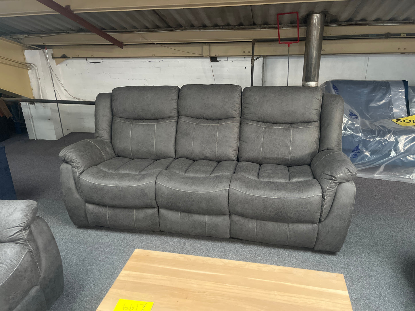 Walton Manual Recliner Sofa Set Brown Or Grey Charcoal 3 Seater Sheffield Discount Furniture