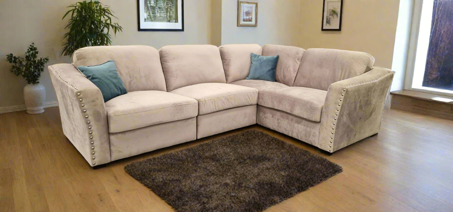 Modular Corner Sofa Silver Sheffield Discount Furniture