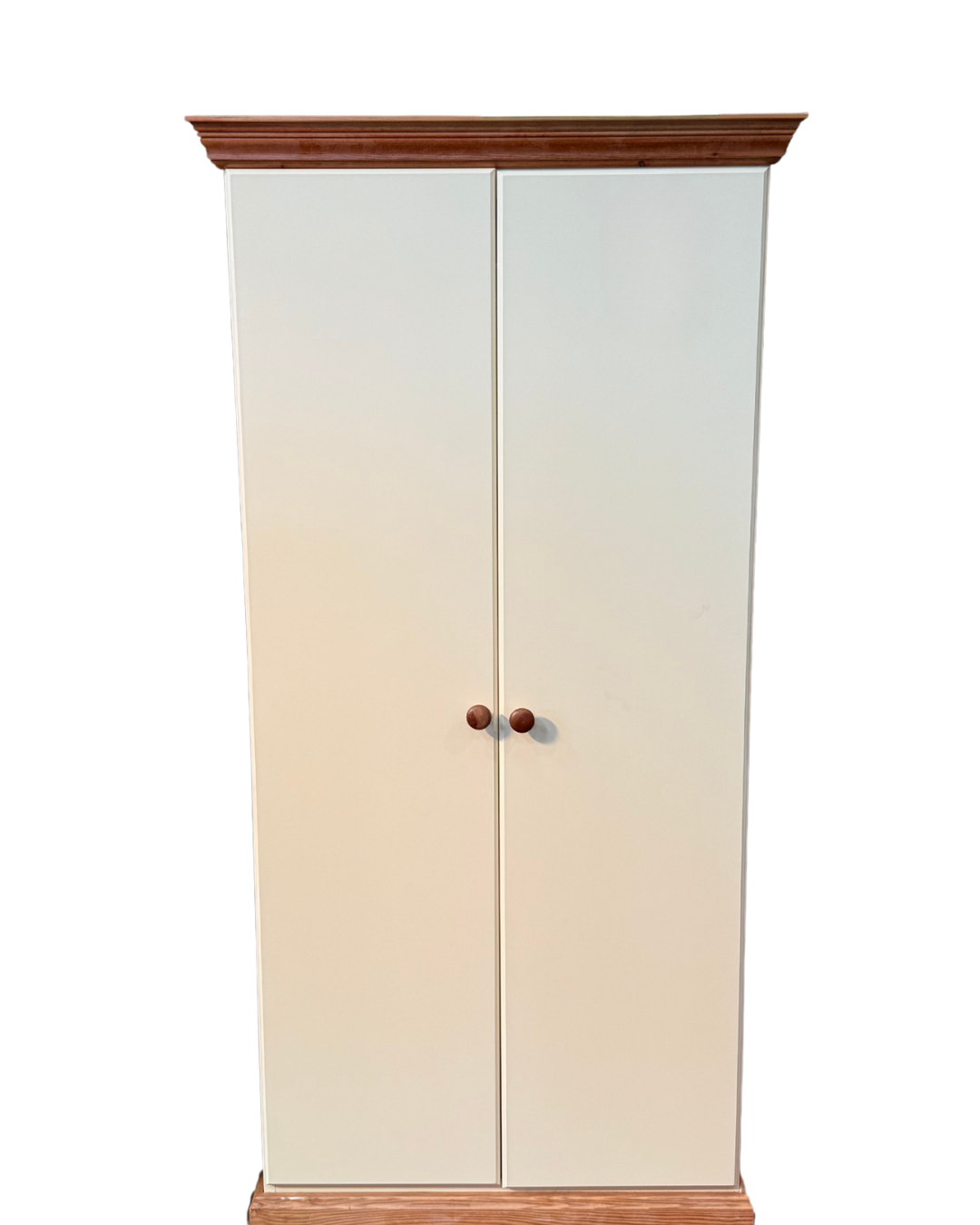 Cream Pine 2-Door Wardrobe