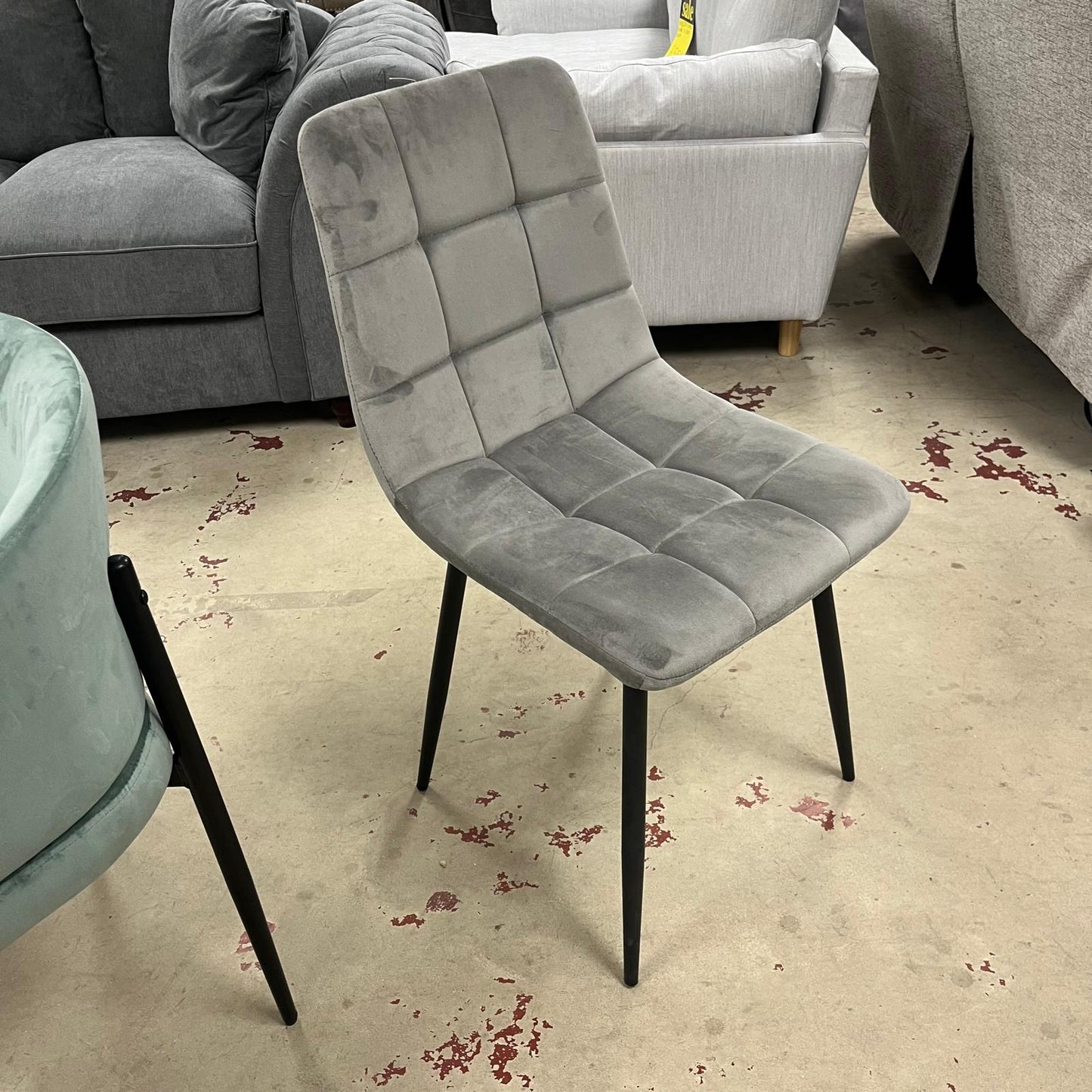 Shane Dining Chair Grey Fabric Sheffield Discount Furniture