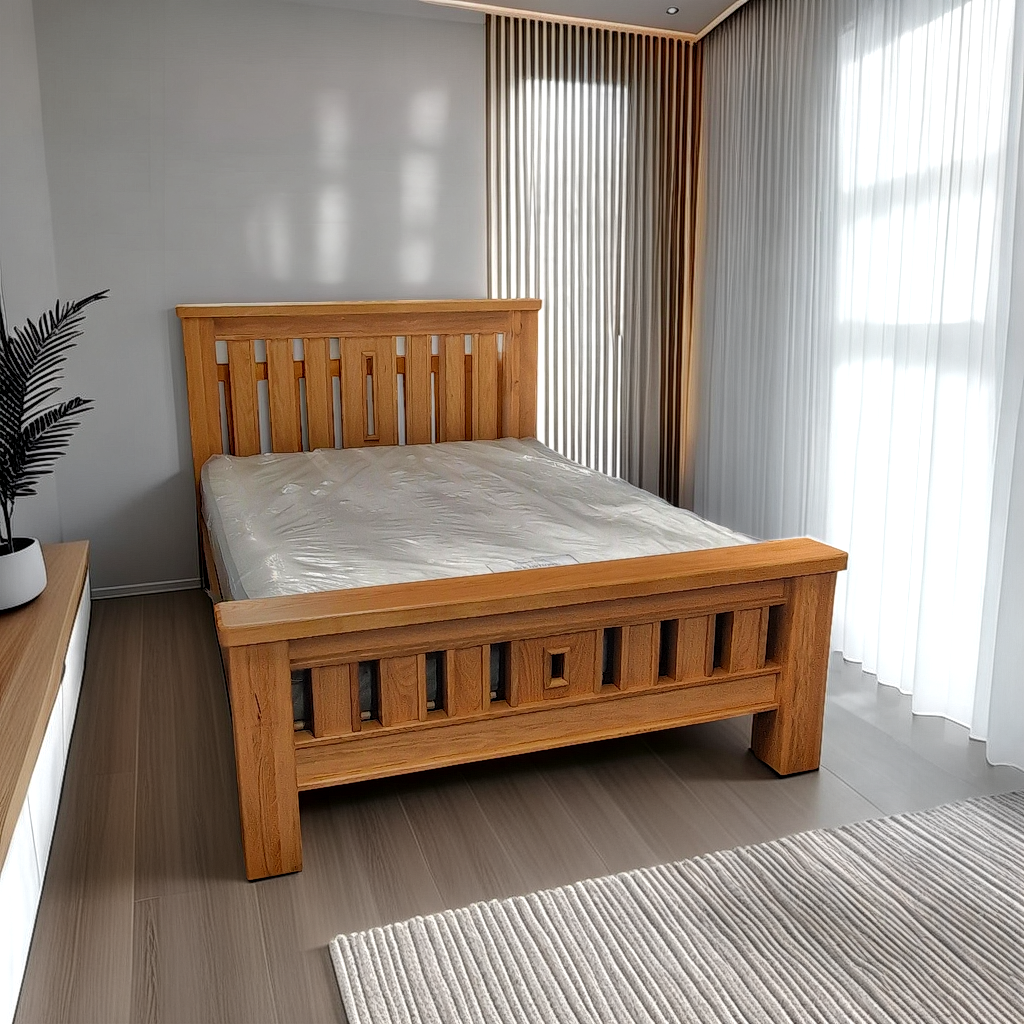 Slingo Oak Bed Frame exc Mattress - Fabulous Quality Sheffield Discount Furniture