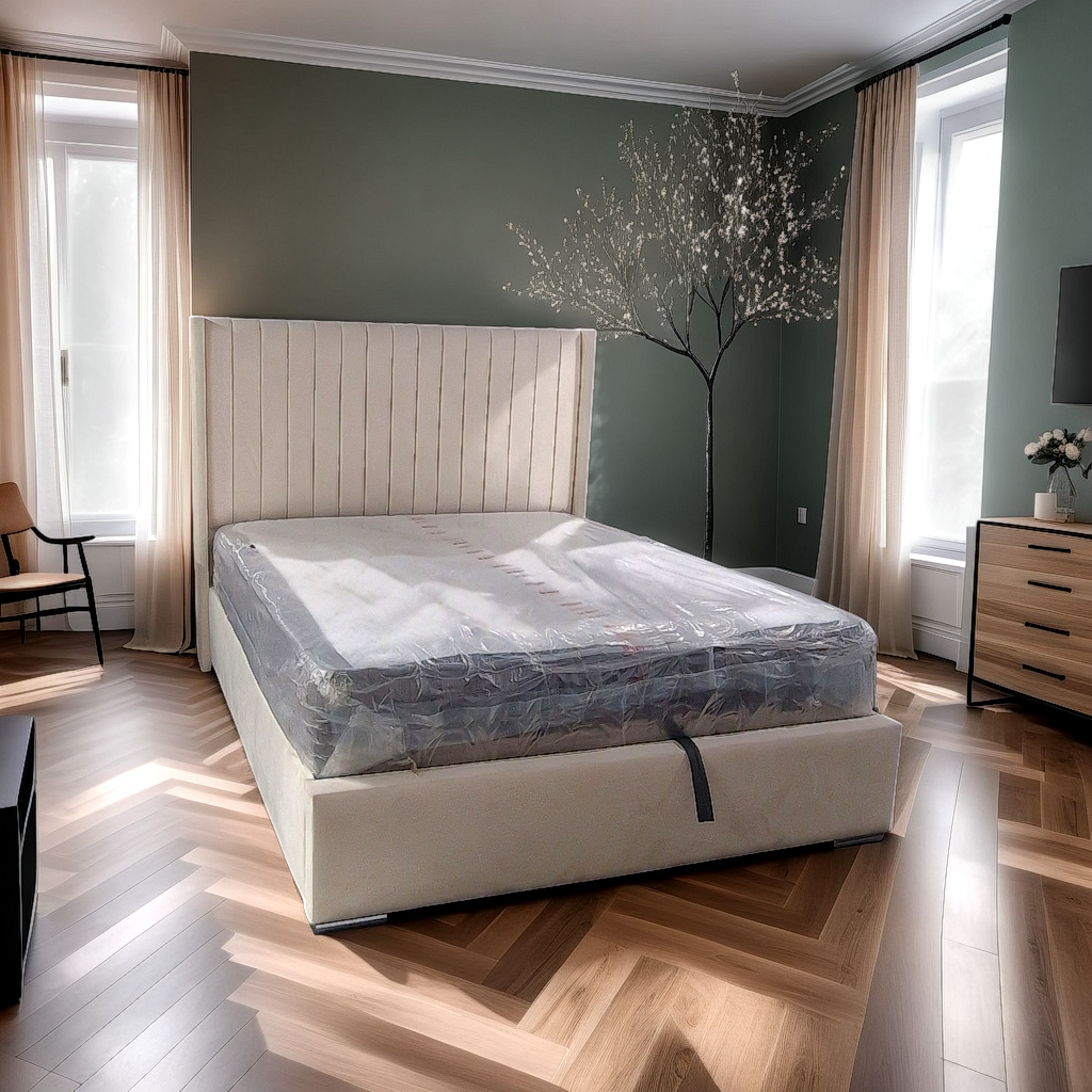 Dante Winged Frame Bed exc Mattress - 112 Fabrics - Storage Options Sheffield Discount Furniture