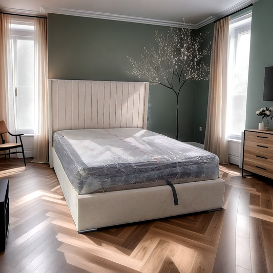 Dante Winged Frame Bed exc Mattress - 112 Fabrics - Storage Options Sheffield Discount Furniture