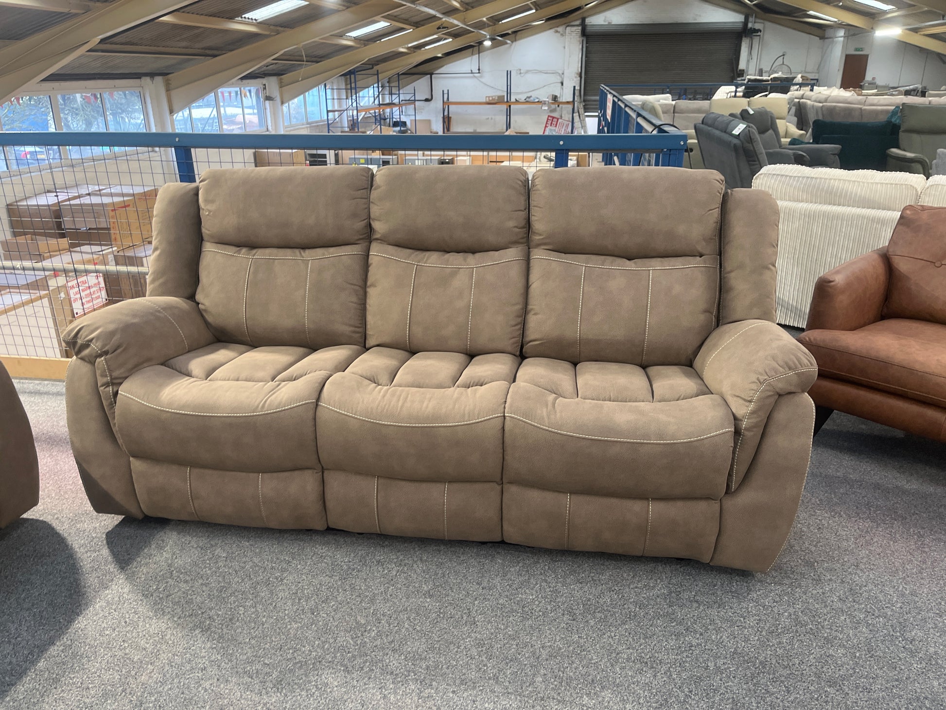 Walton Manual Recliner Sofa Set Brown Or Grey Hazel 3 Seater Sheffield Discount Furniture