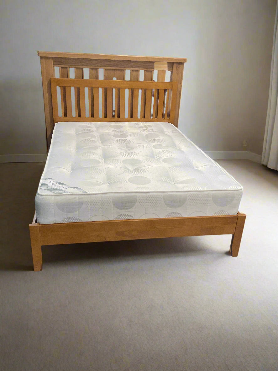 Pollywood Bed Frame Oak Or White exc Mattress Sheffield Discount Furniture