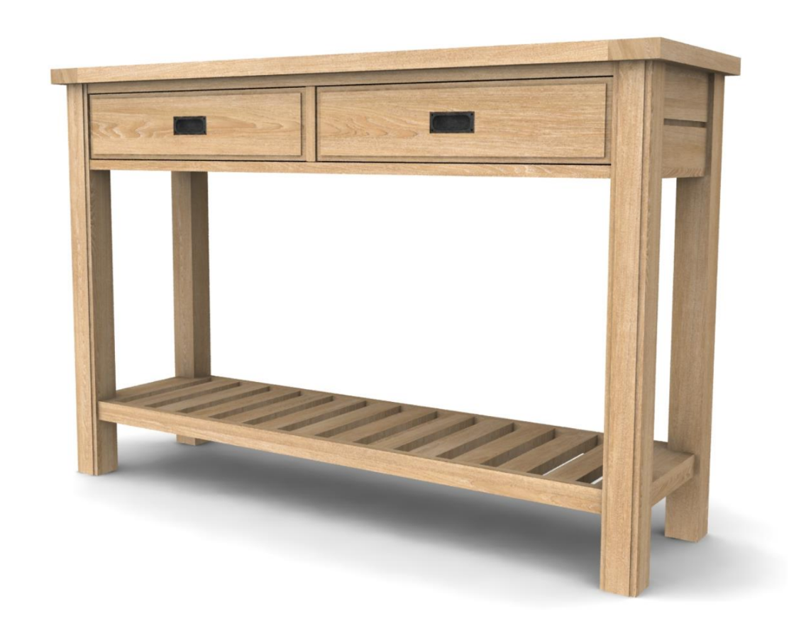 Albany Oak Console Table