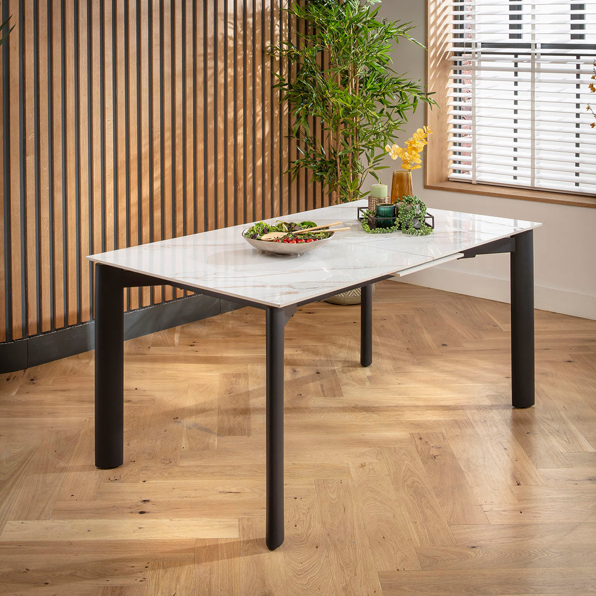 Cain 6 - 8 Seat Ceramic Extending Dining Table 160-200cm White dining table Such Comfort