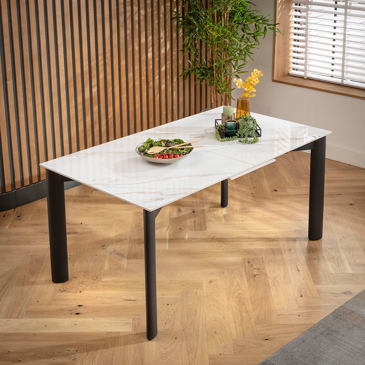 Cain 6 - 8 Seat Ceramic Extending Dining Table 160-200cm White dining table Such Comfort