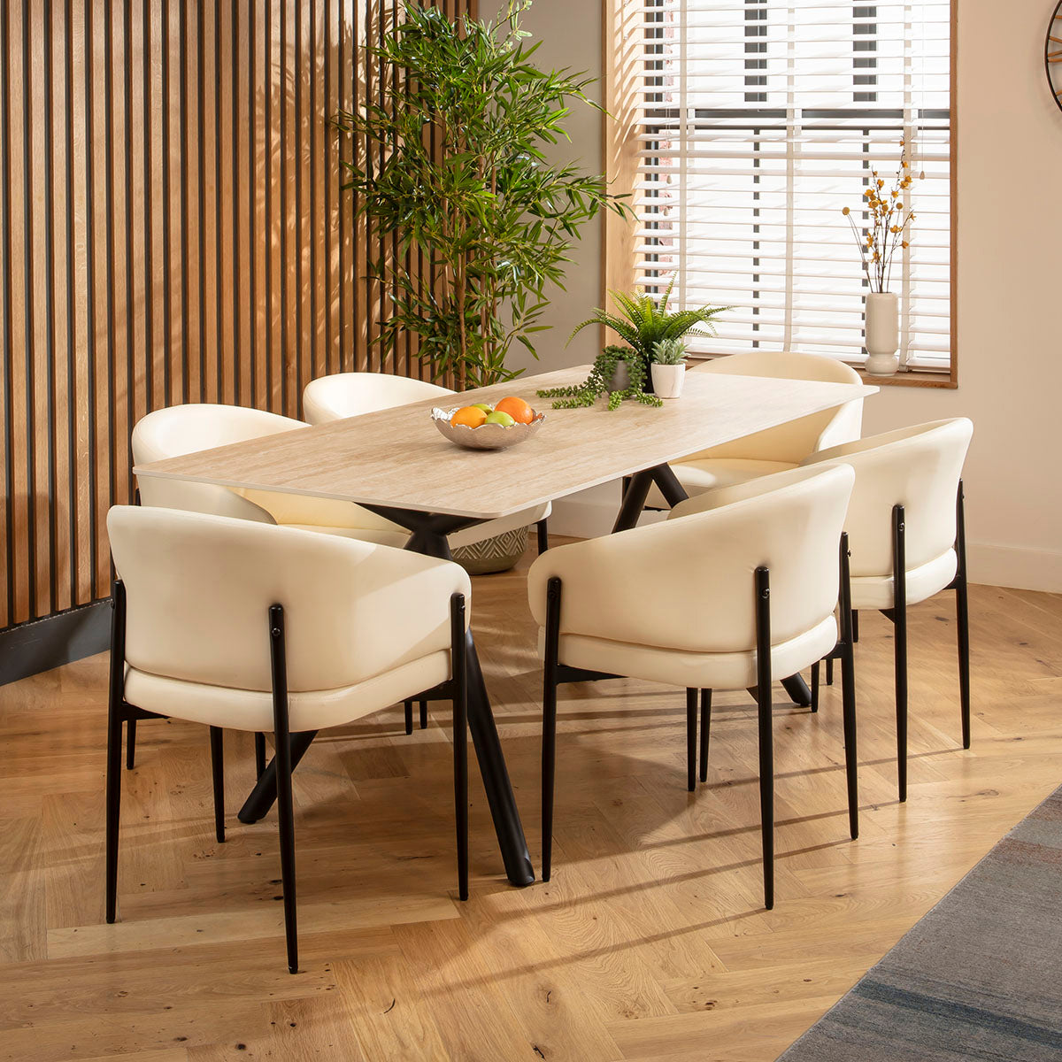 Loki Faux Leather Carver Dining Chair Cream dining chair Such Comfort
