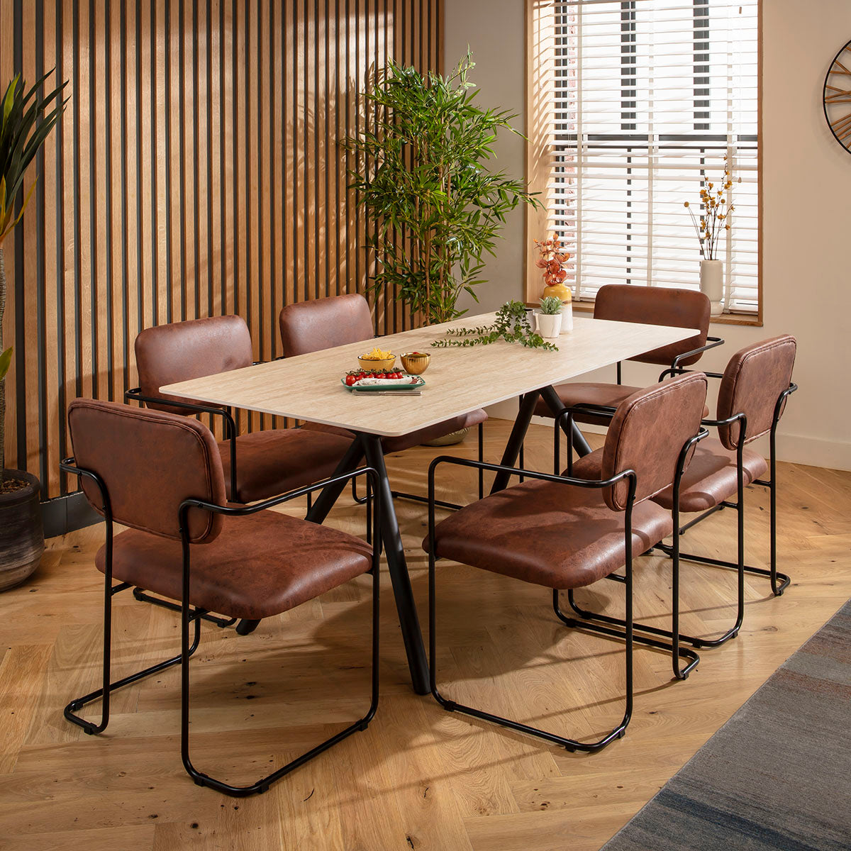 Sasha Faux Leather Carver Dining Chair Antique Brown dining chair Such Comfort