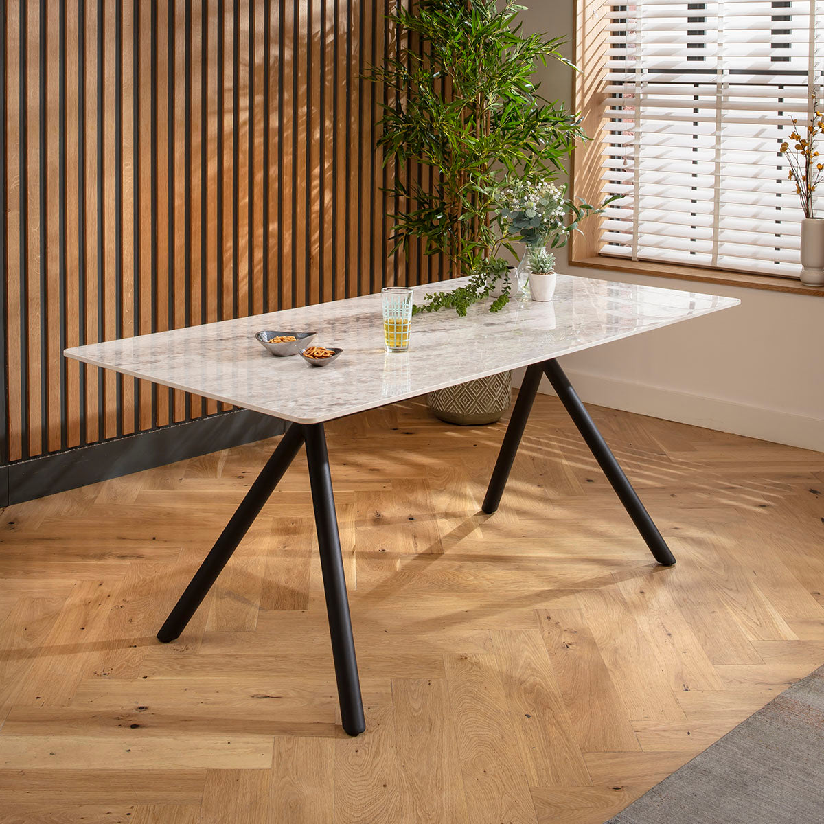 Caleb 6 Seater Ceramic Dining Table 180x85cm Grey dining table Such Comfort
