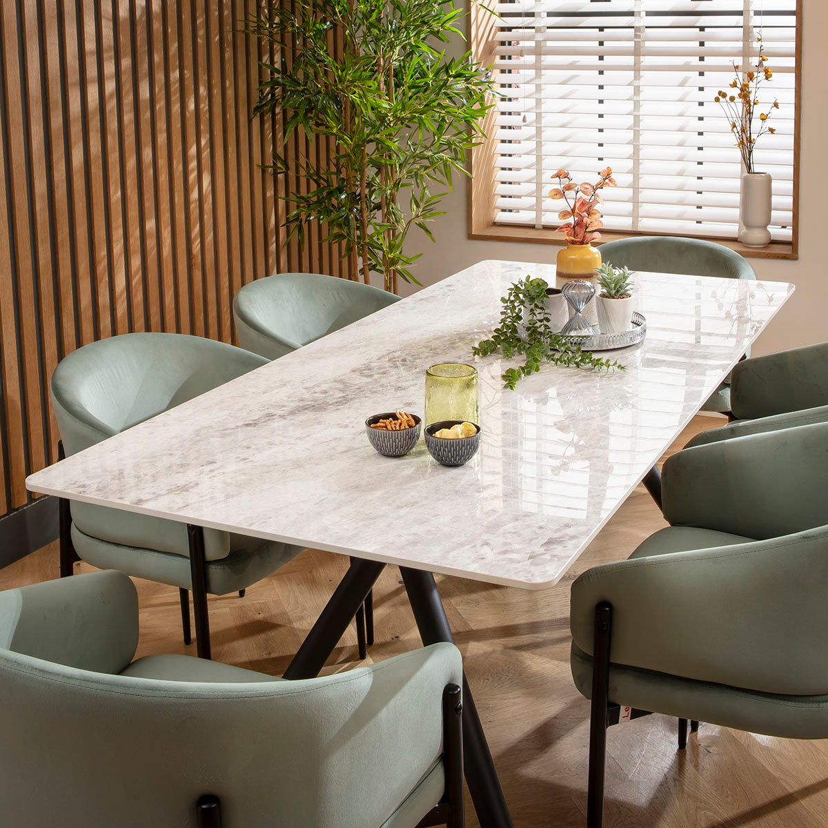 Caleb 6 Seater Ceramic Dining Table 180x85cm Grey dining table Such Comfort