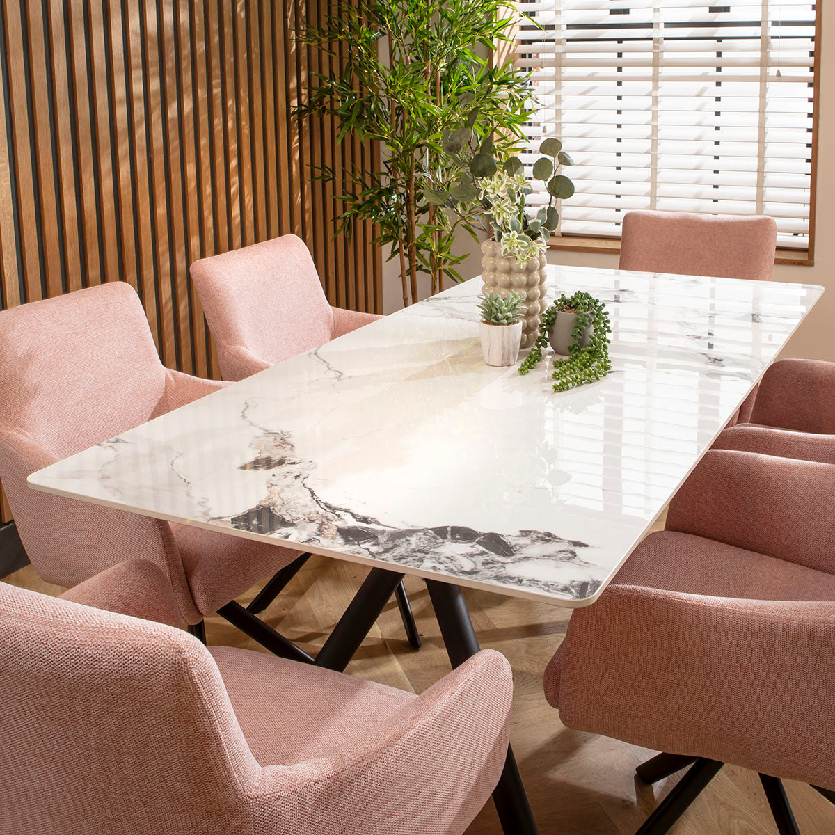 Luna Swivel Carver Dining Chairs Pink dining chair Such Comfort