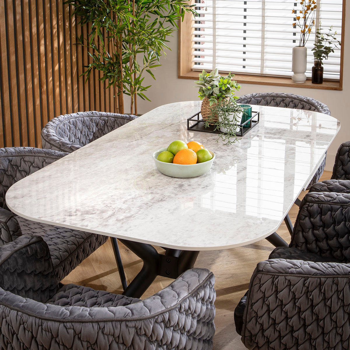 Conor 6 - 8 Seat Ceramic Extending Dining Table 160-200cm Grey dining table Such Comfort