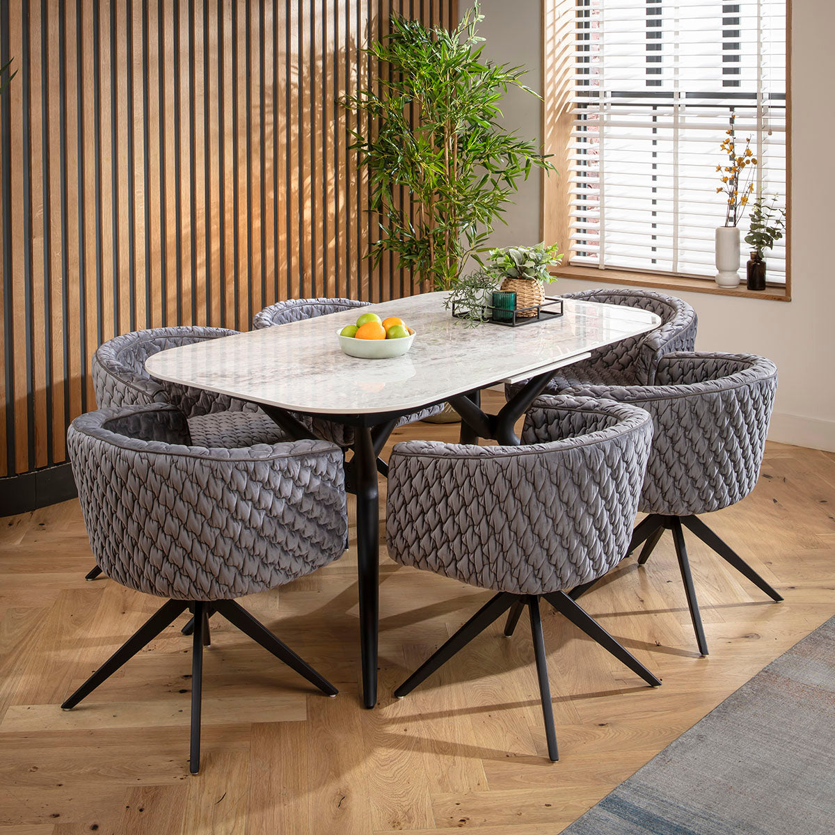 Maple Swivel Carver Dining Chair Dark Grey dining chair Such Comfort