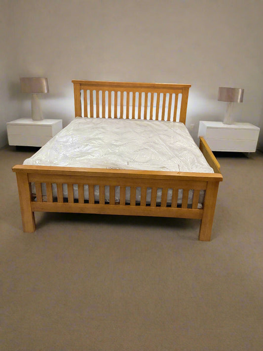 Torino Oak Bed Frame exc Mattress Sheffield Discount Furniture