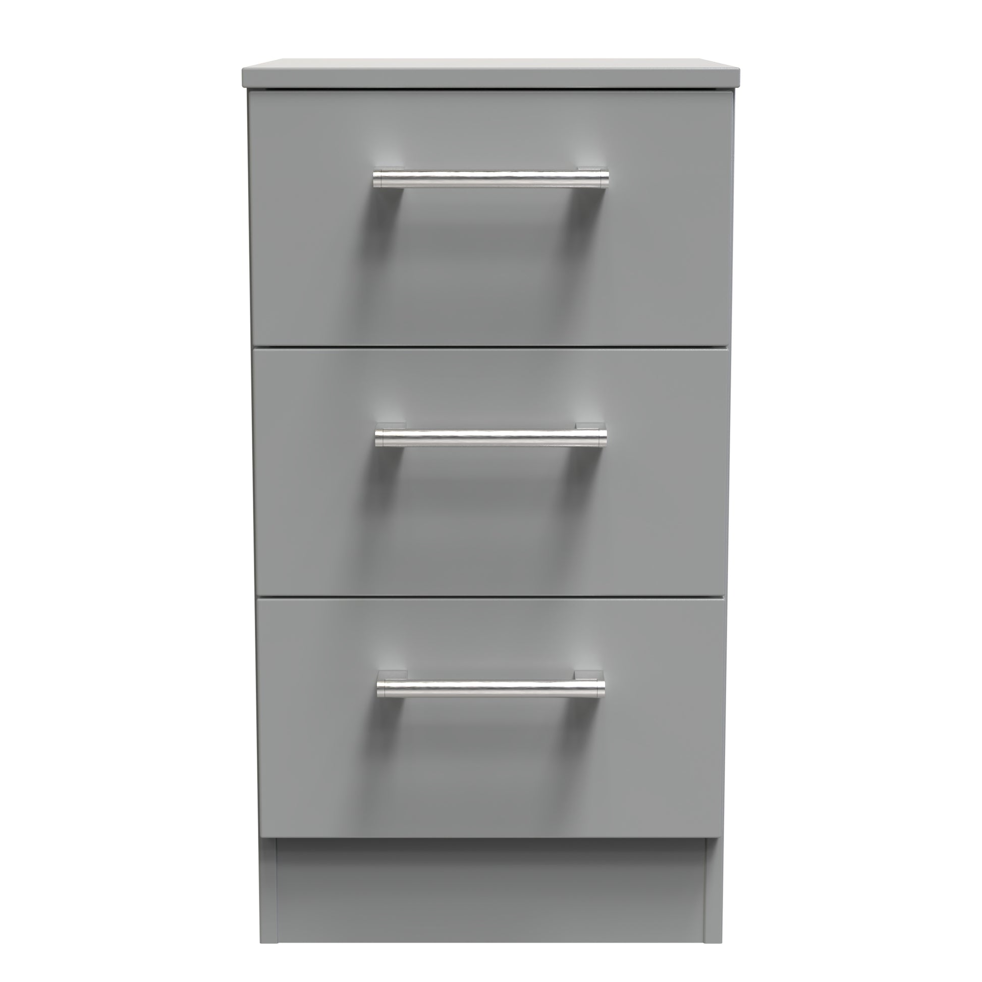 Destiny Dust Grey 3 Drawer Bedside Cabinet Sheffield Discount Furniture