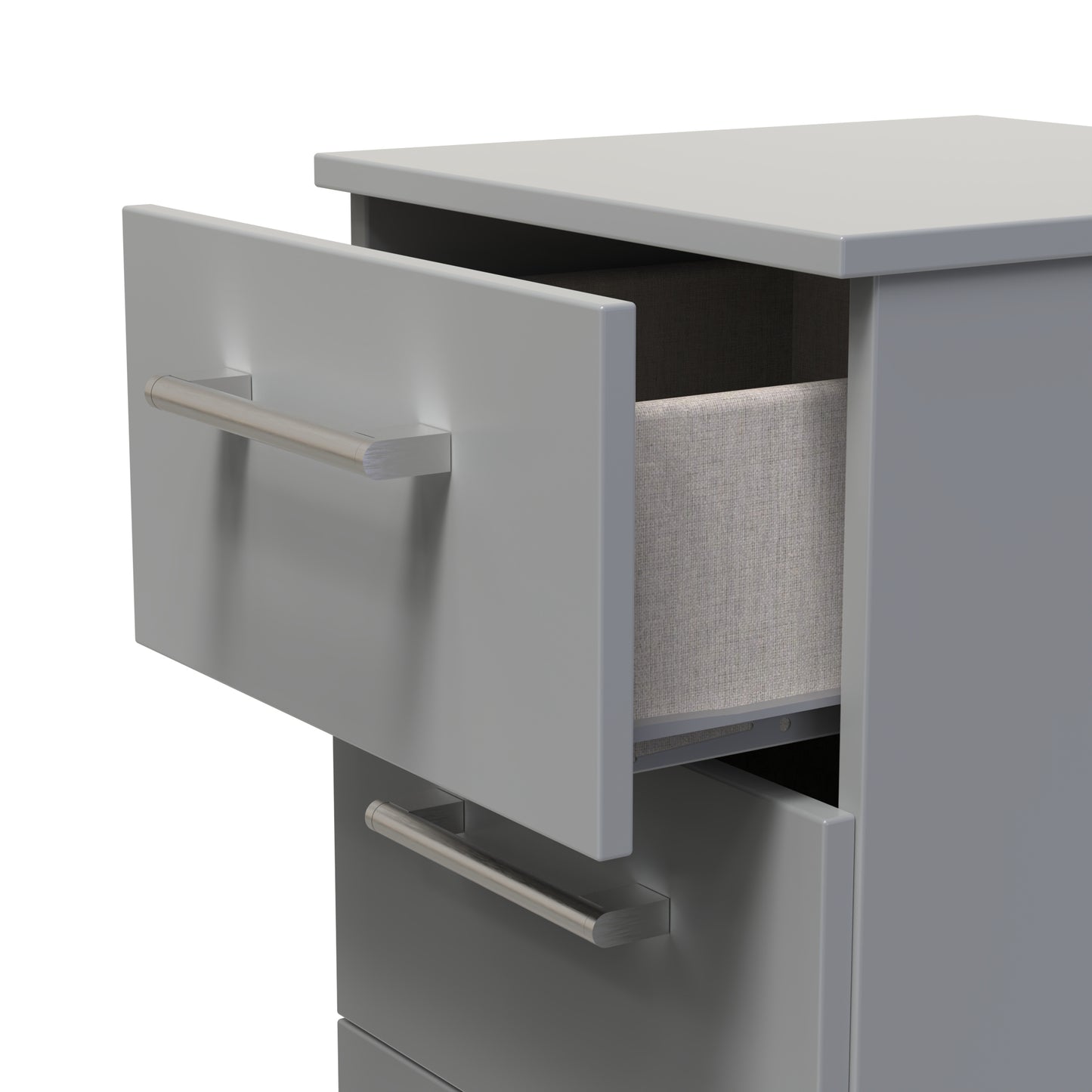 Destiny Dust Grey 3 Drawer Bedside Cabinet Sheffield Discount Furniture