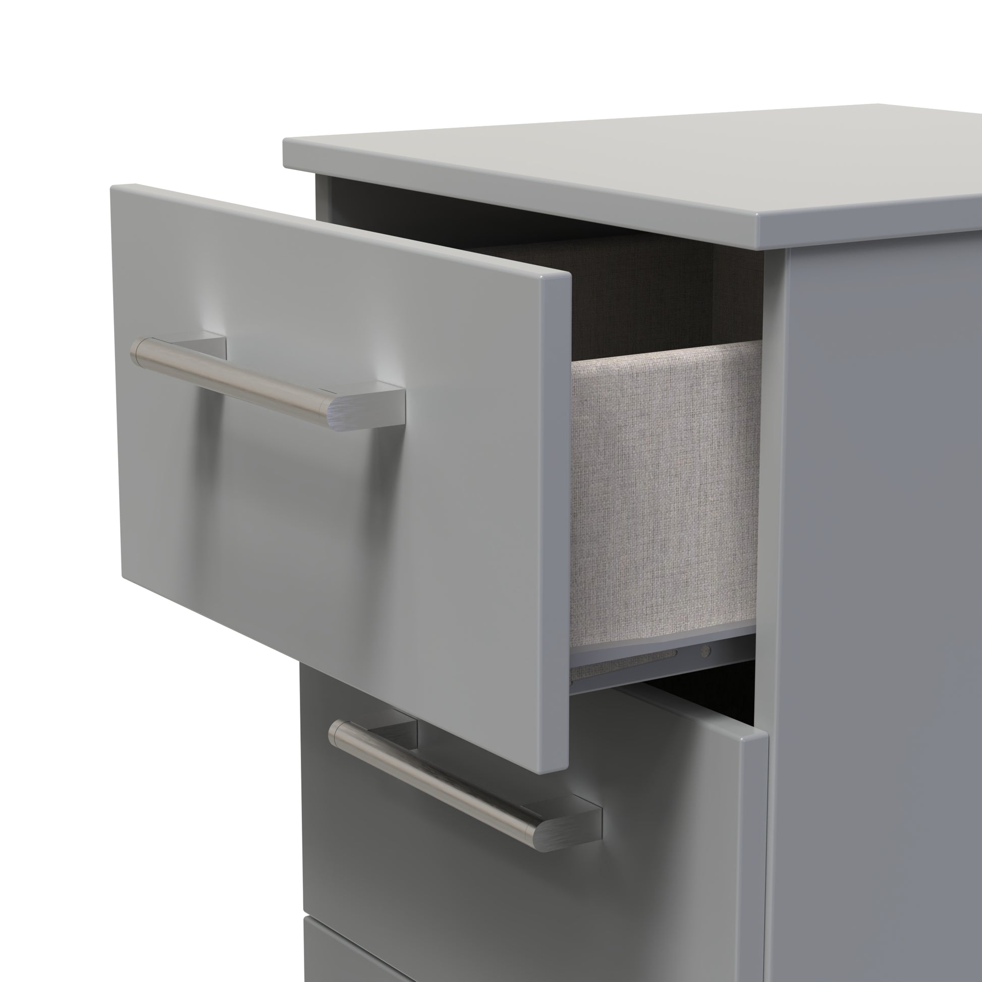 Destiny Dust Grey 3 Drawer Bedside Cabinet Sheffield Discount Furniture
