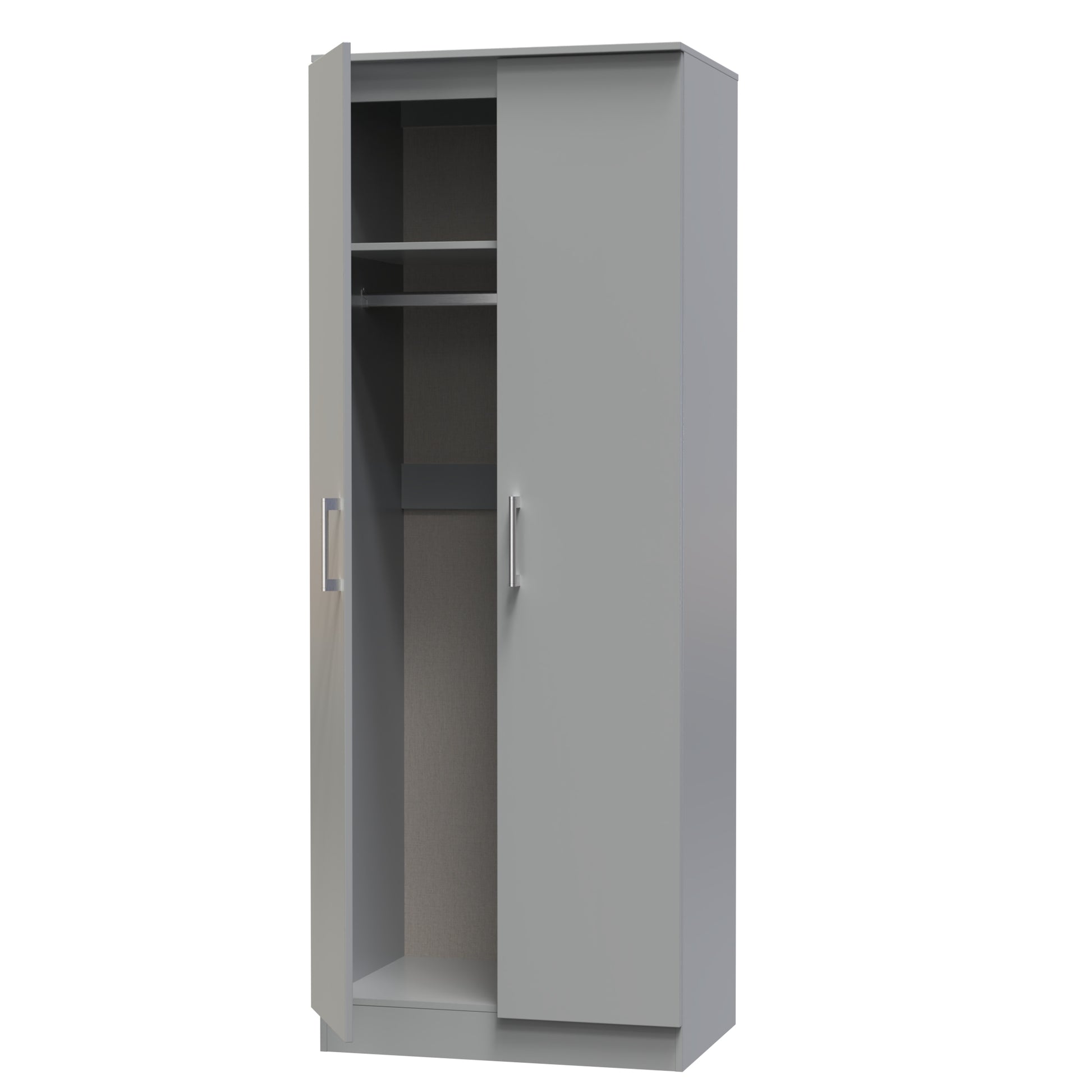 Destiny Dust Grey 2 Door Plain Wardrobe Sheffield Discount Furniture