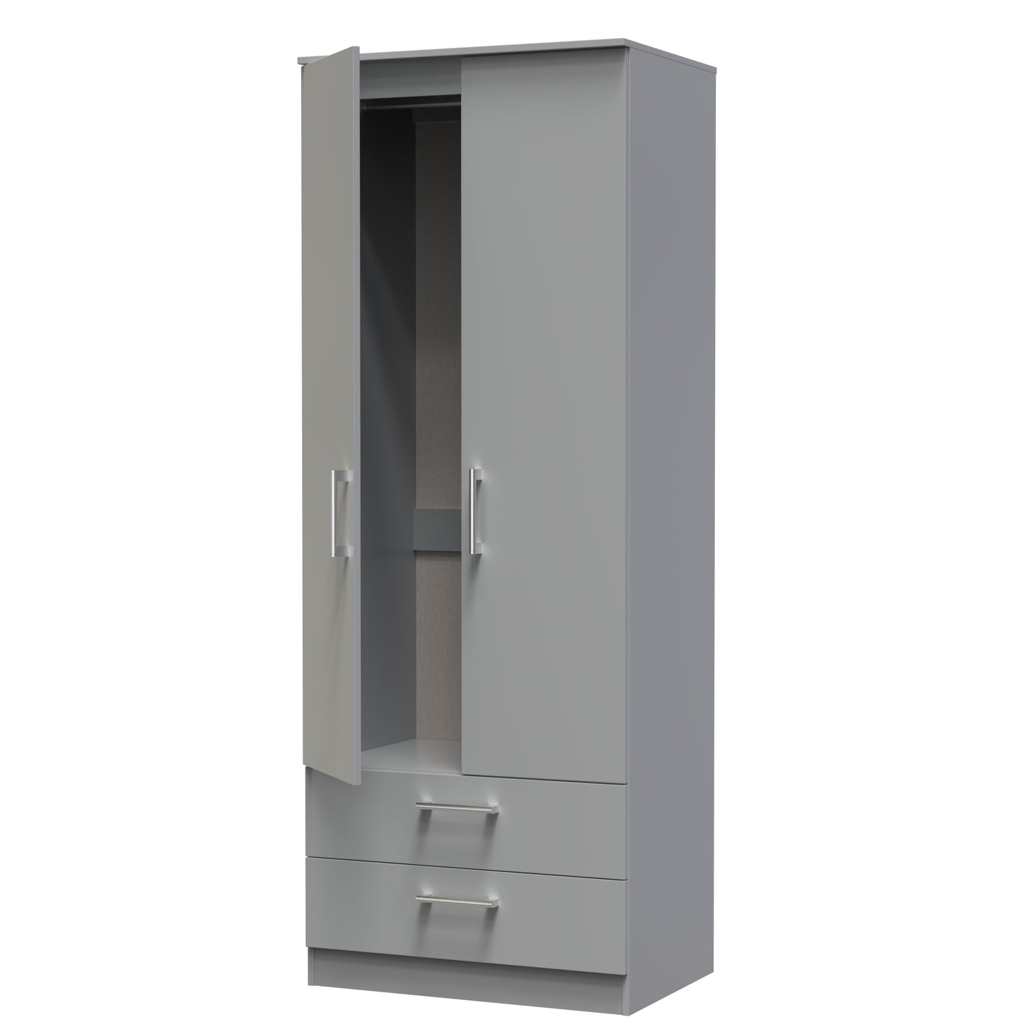 Destiny Dust Grey 2 Door 2 Drawer Wardrobe Sheffield Discount Furniture