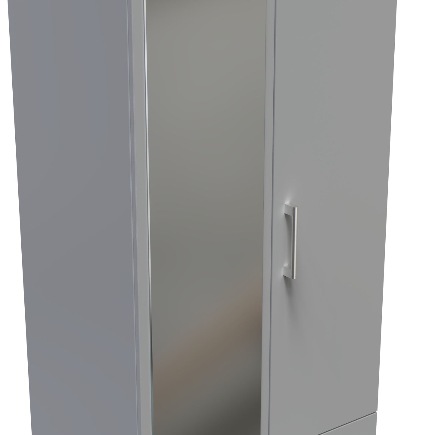 Destiny Dust Grey 2 Door 2 Drawer Wardrobe With Mirror Left Door Sheffield Discount Furniture