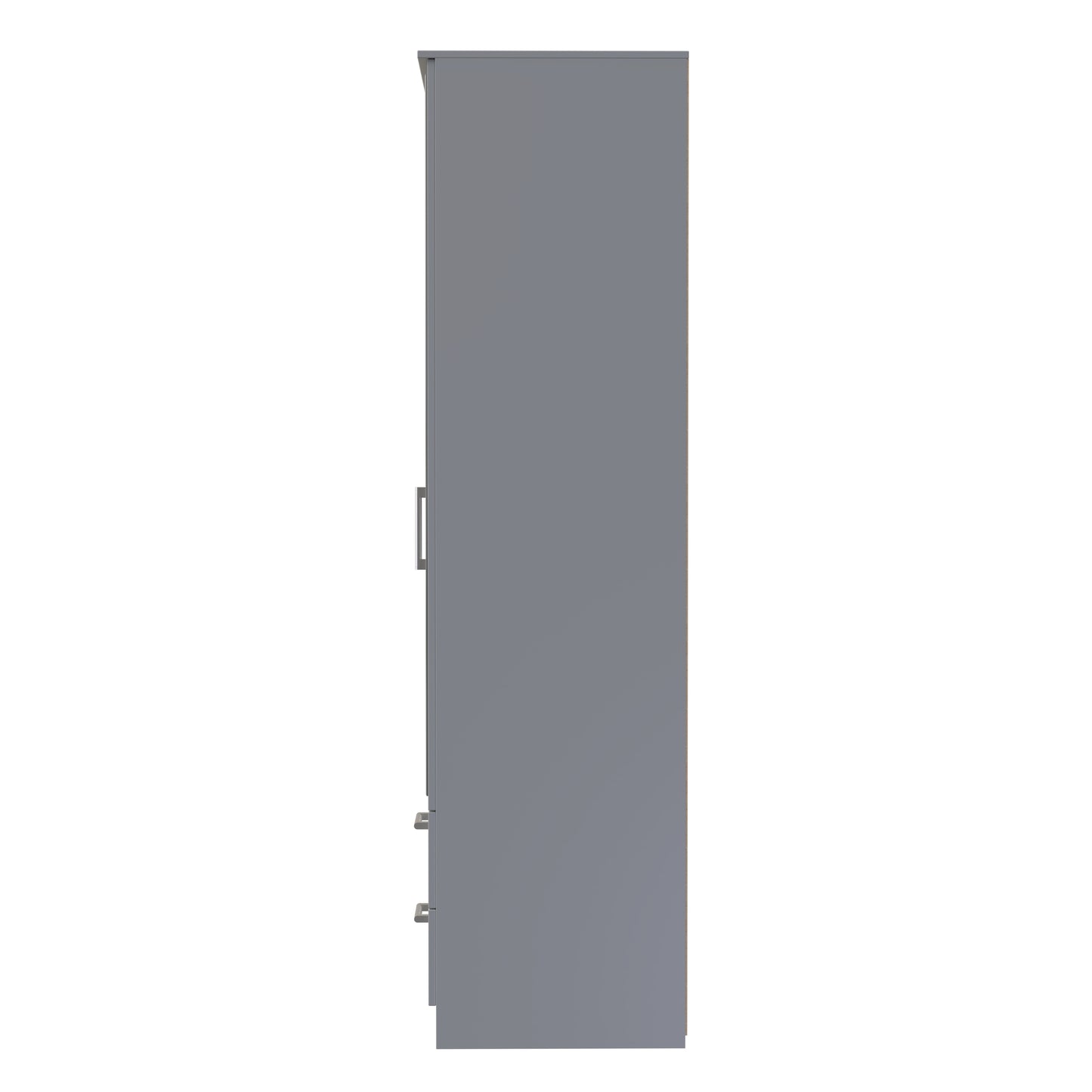 Destiny Dust Grey 2 Door 2 Drawer Wardrobe With Mirror Right Door Sheffield Discount Furniture