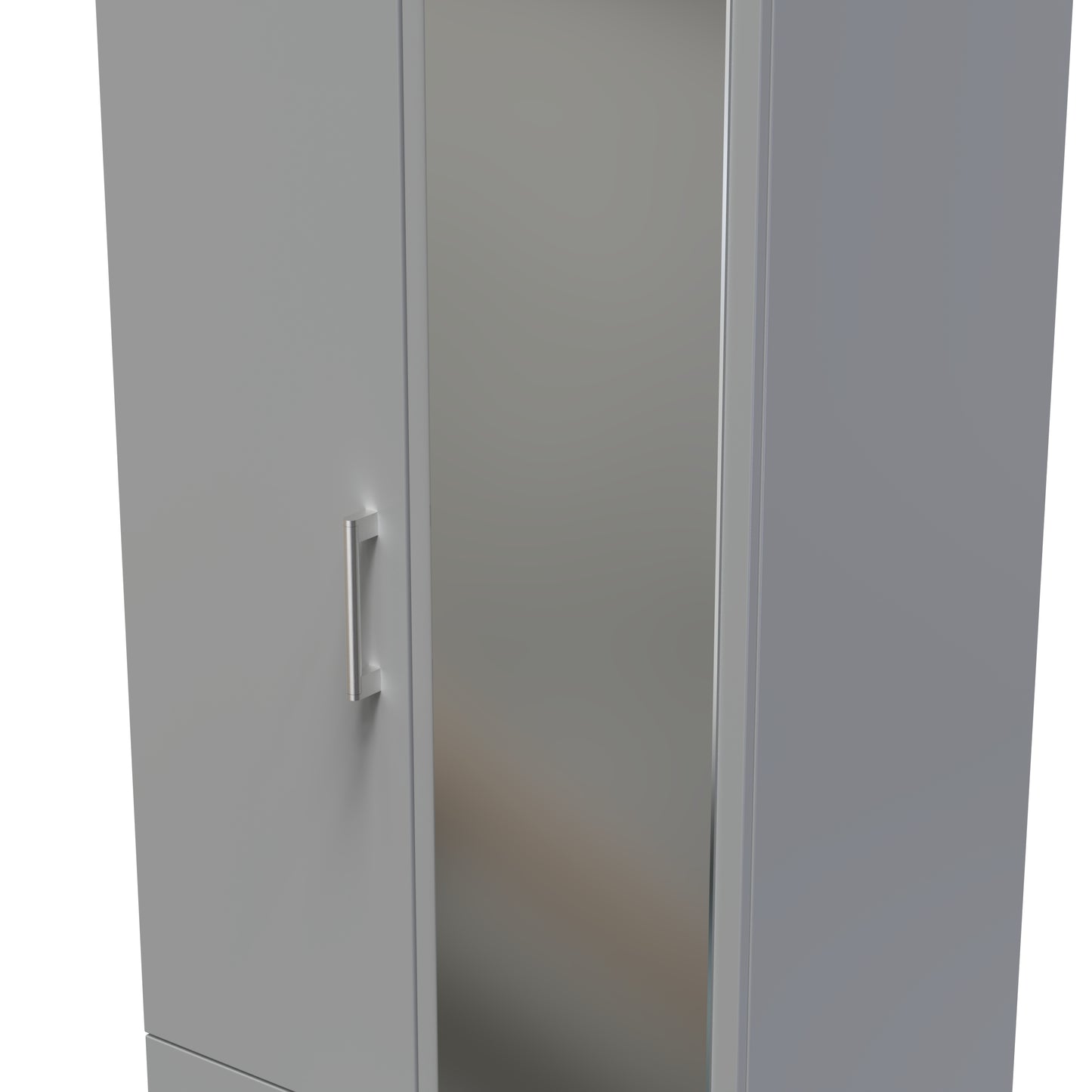 Destiny Dust Grey 2 Door 2 Drawer Wardrobe With Mirror Right Door Sheffield Discount Furniture