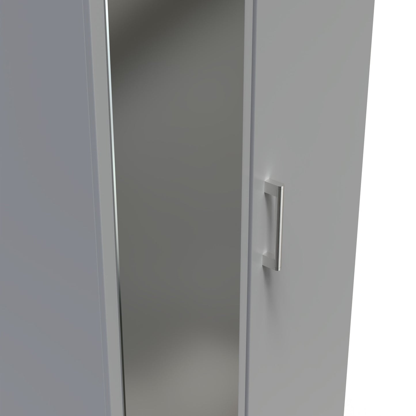 Destiny Dust Grey 2 Door Wardrobe With Mirror Left Door Sheffield Discount Furniture