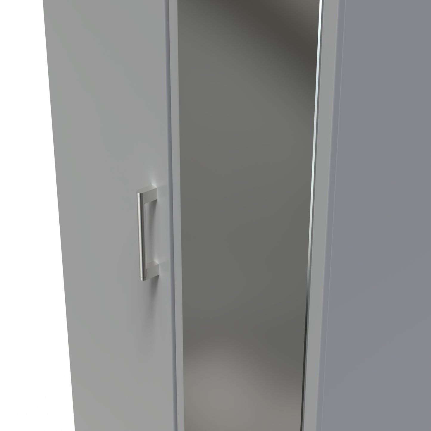 Destiny Dust Grey 2 Door Wardrobe With Mirror Right Door Sheffield Discount Furniture