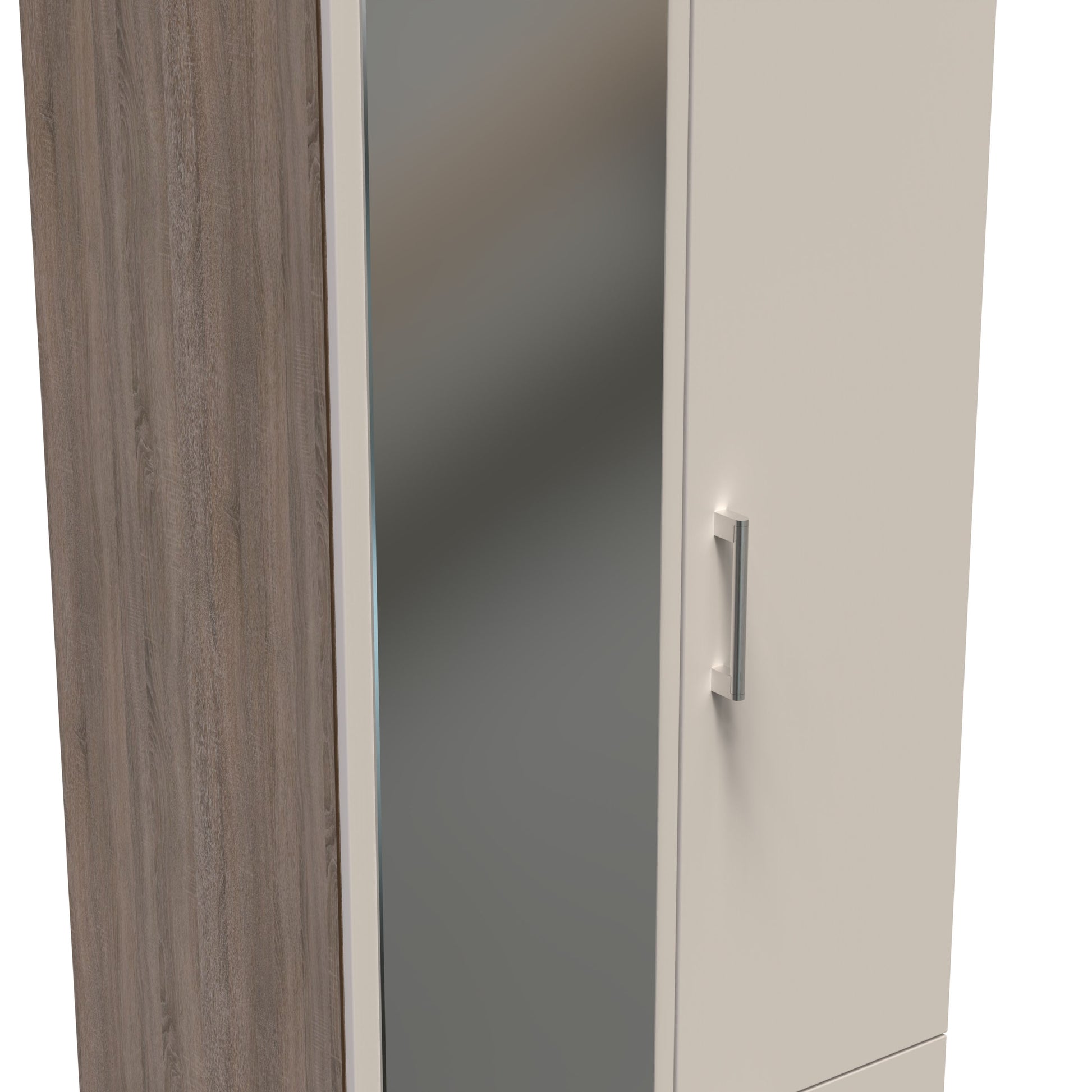 Sorrento 2 Door 2 Drawer Wardrobe With Mirror Left Door Sheffield Discount Furniture