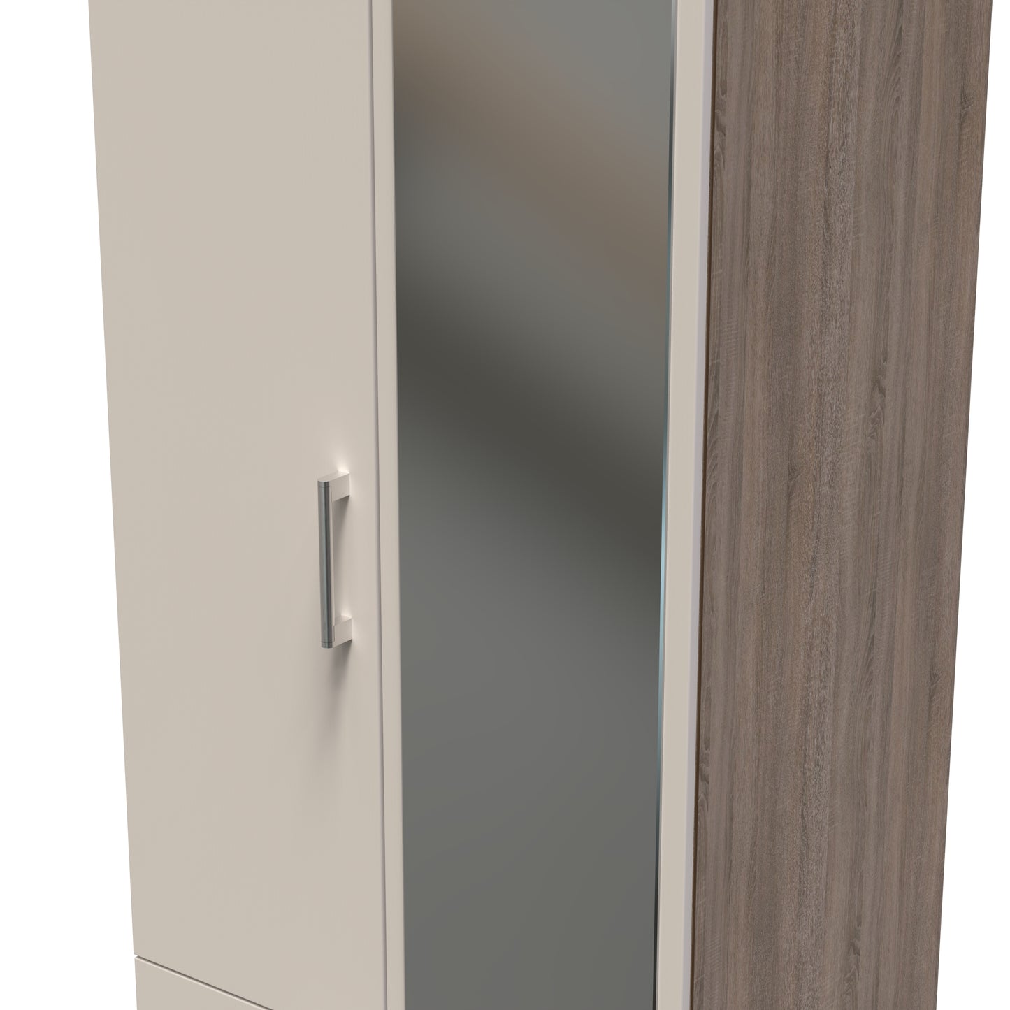 Sorrento 2 Door 2 Drawer Wardrobe With Mirror Right Door Sheffield Discount Furniture