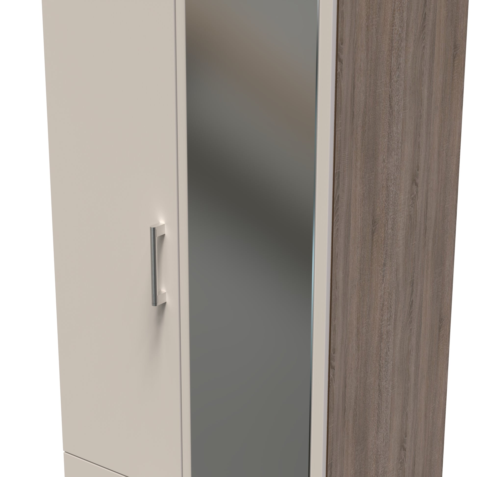 Sorrento 2 Door 2 Drawer Wardrobe With Mirror Right Door Sheffield Discount Furniture