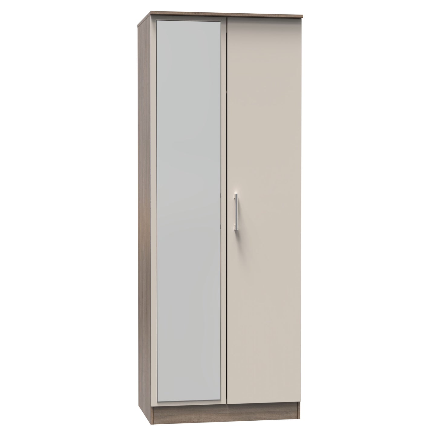 Sorrento 2 Door Wardrobe With Mirror Left Door Sheffield Discount Furniture