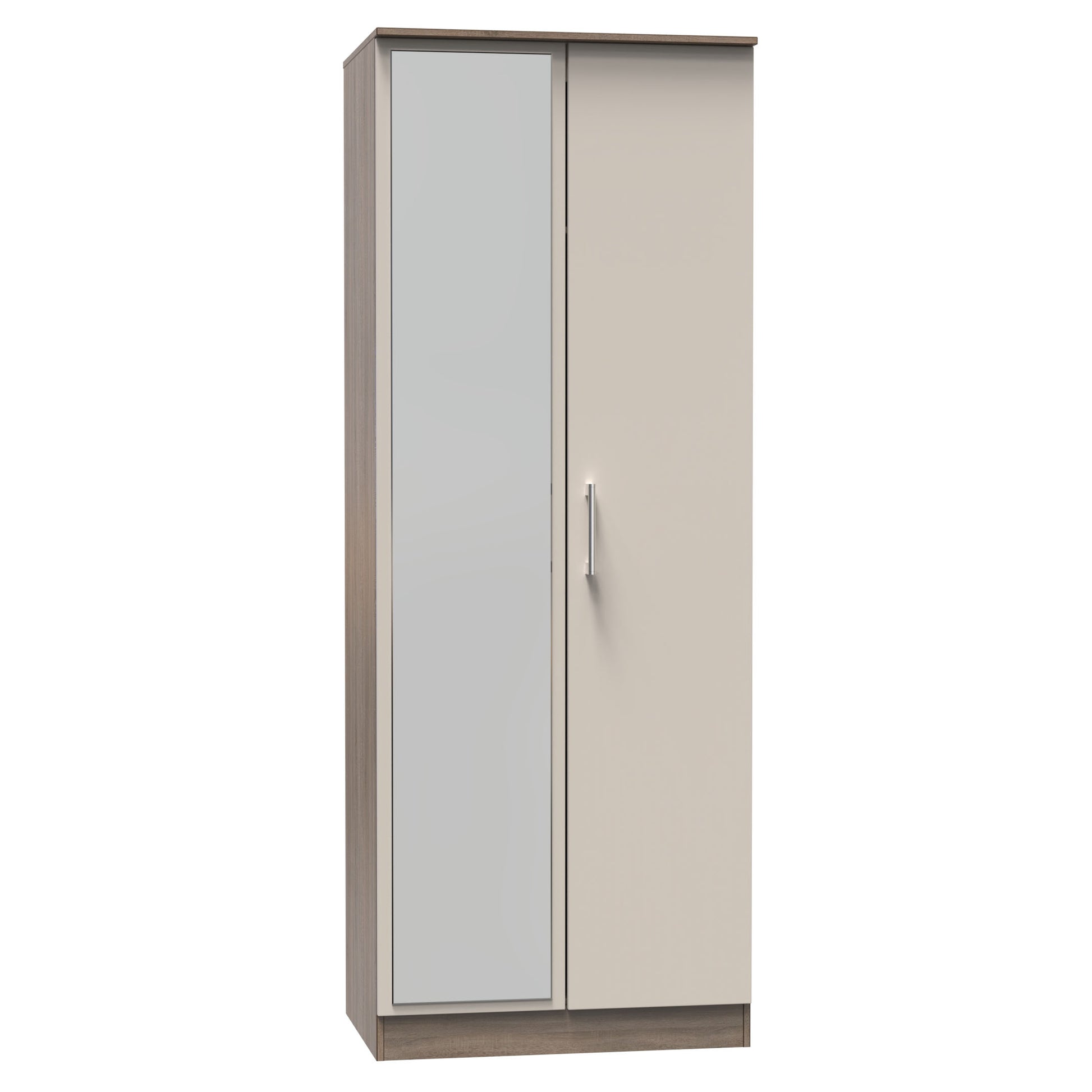 Sorrento 2 Door Wardrobe With Mirror Left Door Sheffield Discount Furniture