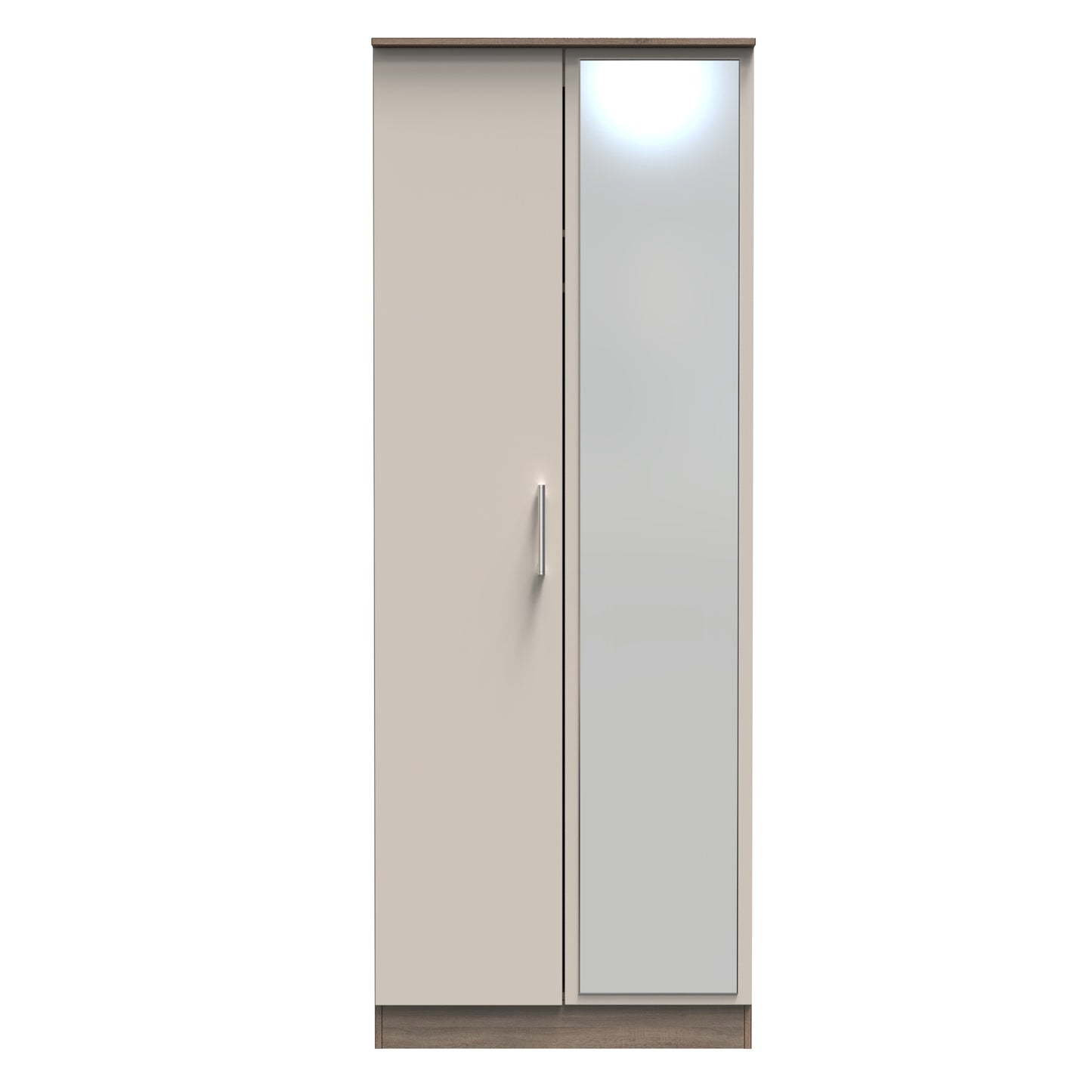 Sorrento 2 Door Wardrobe With Mirror Right Door Sheffield Discount Furniture
