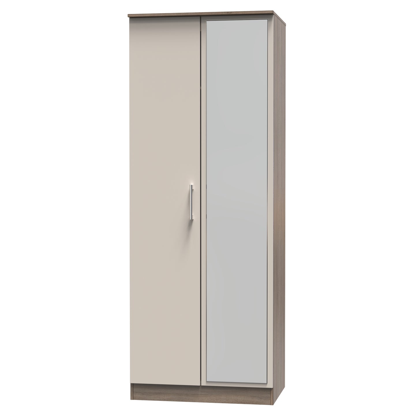 Sorrento 2 Door Wardrobe With Mirror Right Door Sheffield Discount Furniture