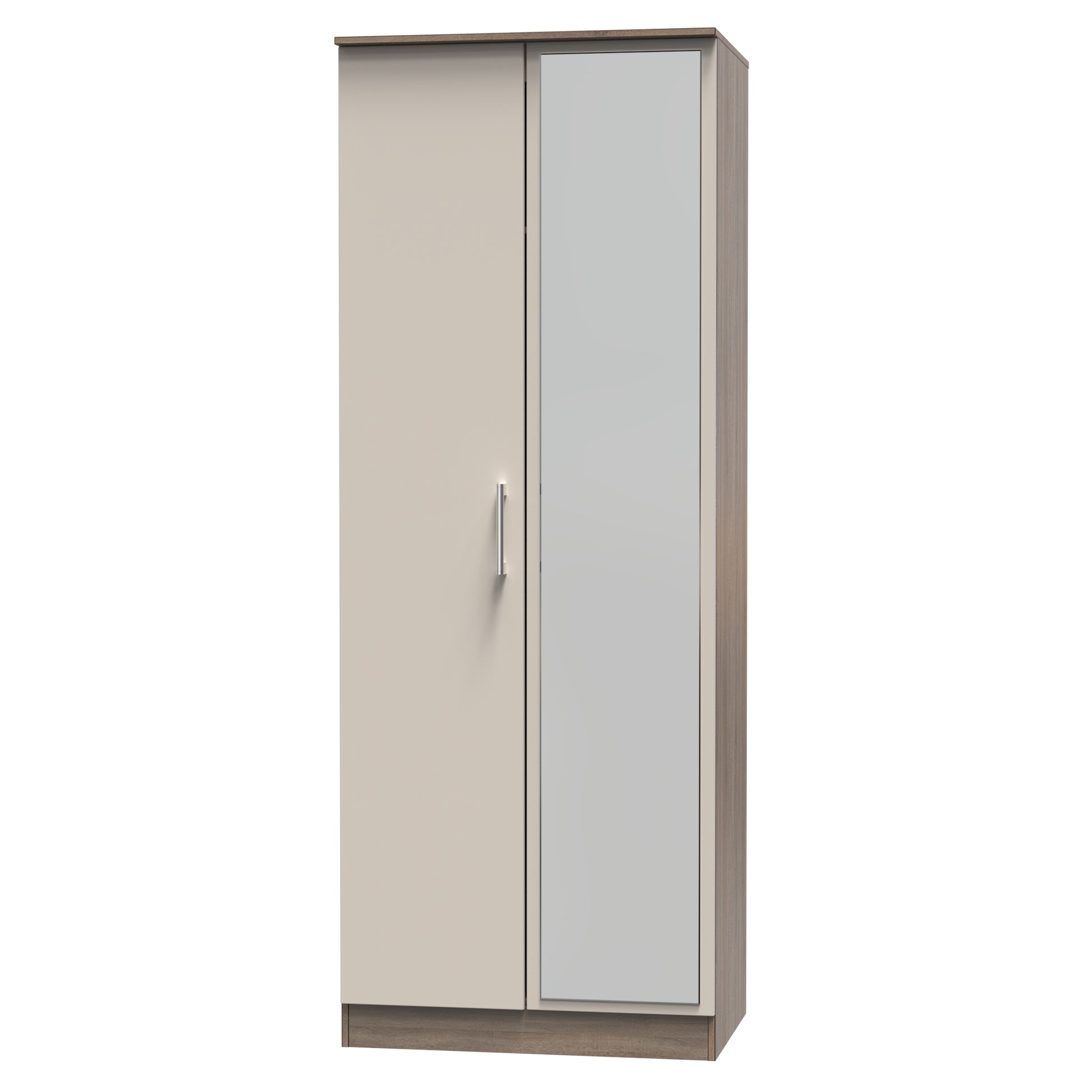 Sorrento 2 Door Wardrobe With Mirror Right Door Sheffield Discount Furniture