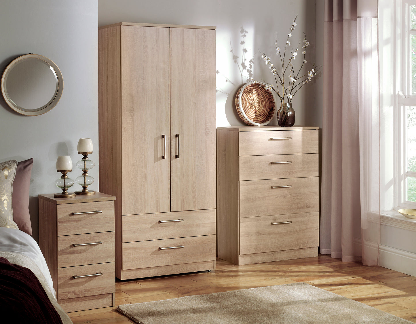 Destiny Bardolino 2 Door Wardrobe With Mirror Left Door Sheffield Discount Furniture