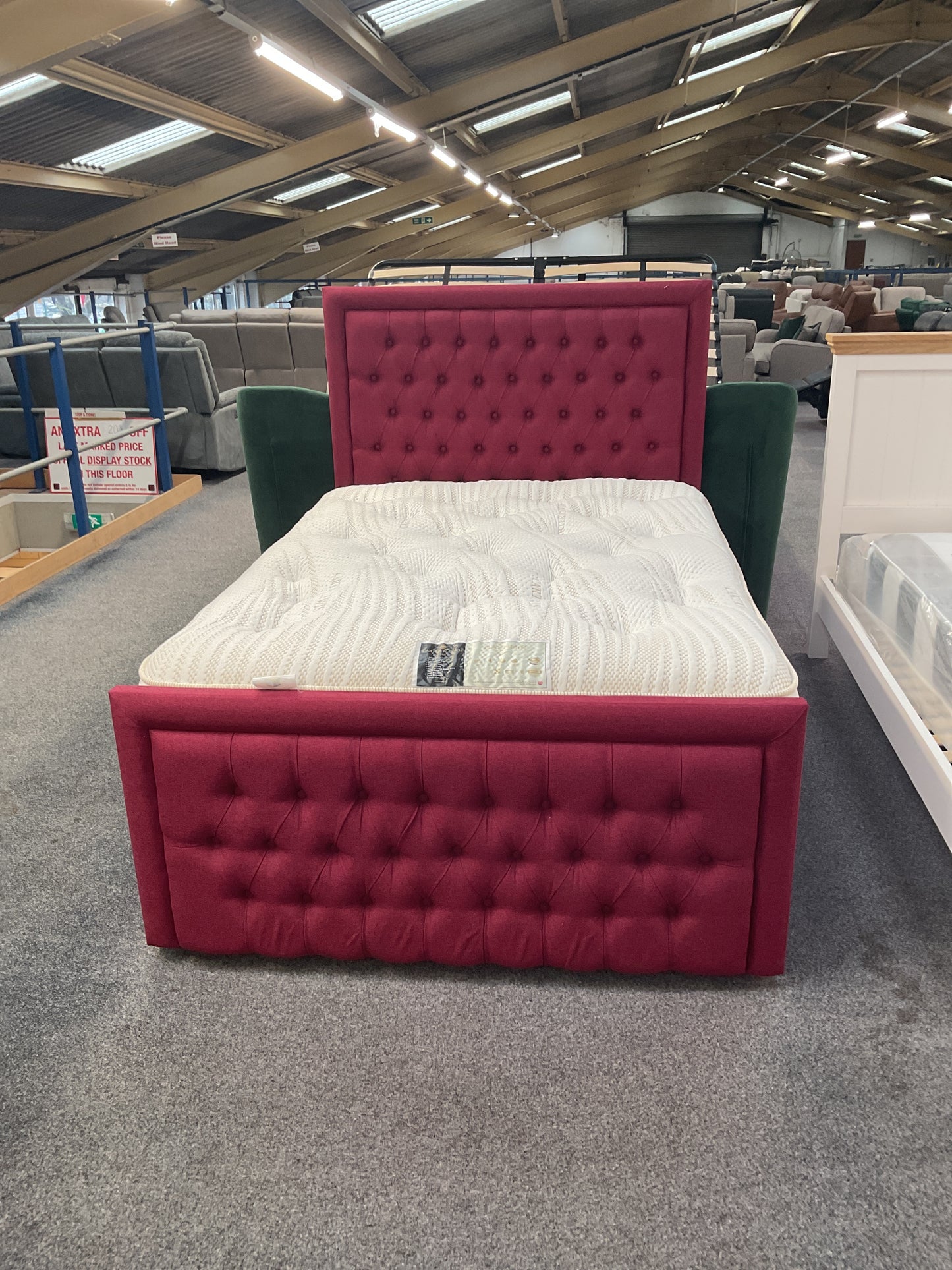 Divan Bordox Bed exc Mattress - 112 Fabrics - Storage Options Sheffield Discount Furniture