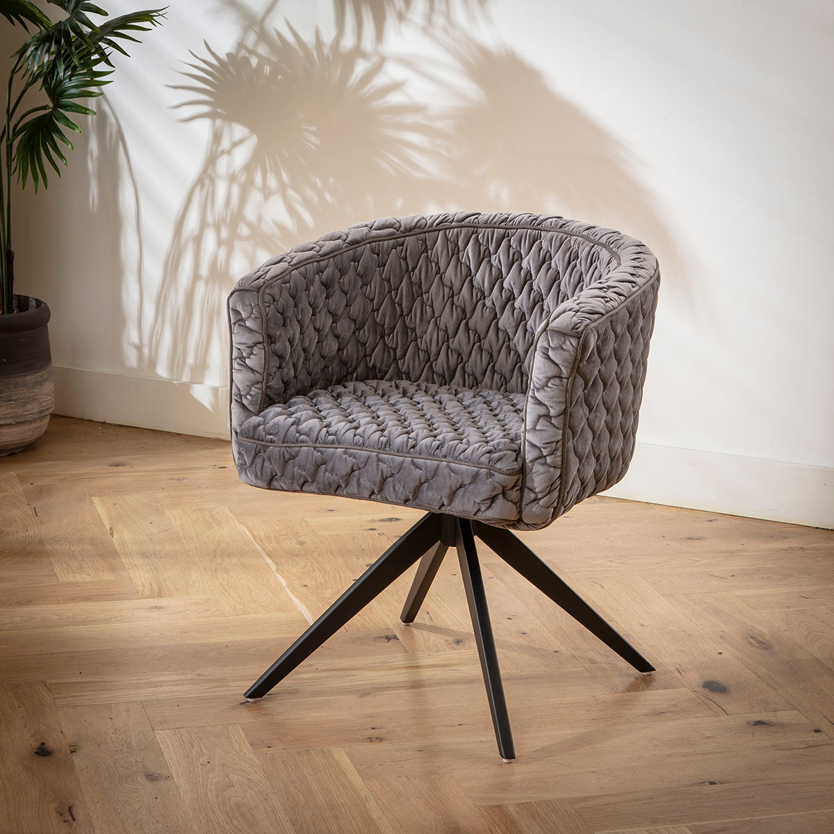 Maple Swivel Carver Dining Chair Dark Grey dining chair Such Comfort
