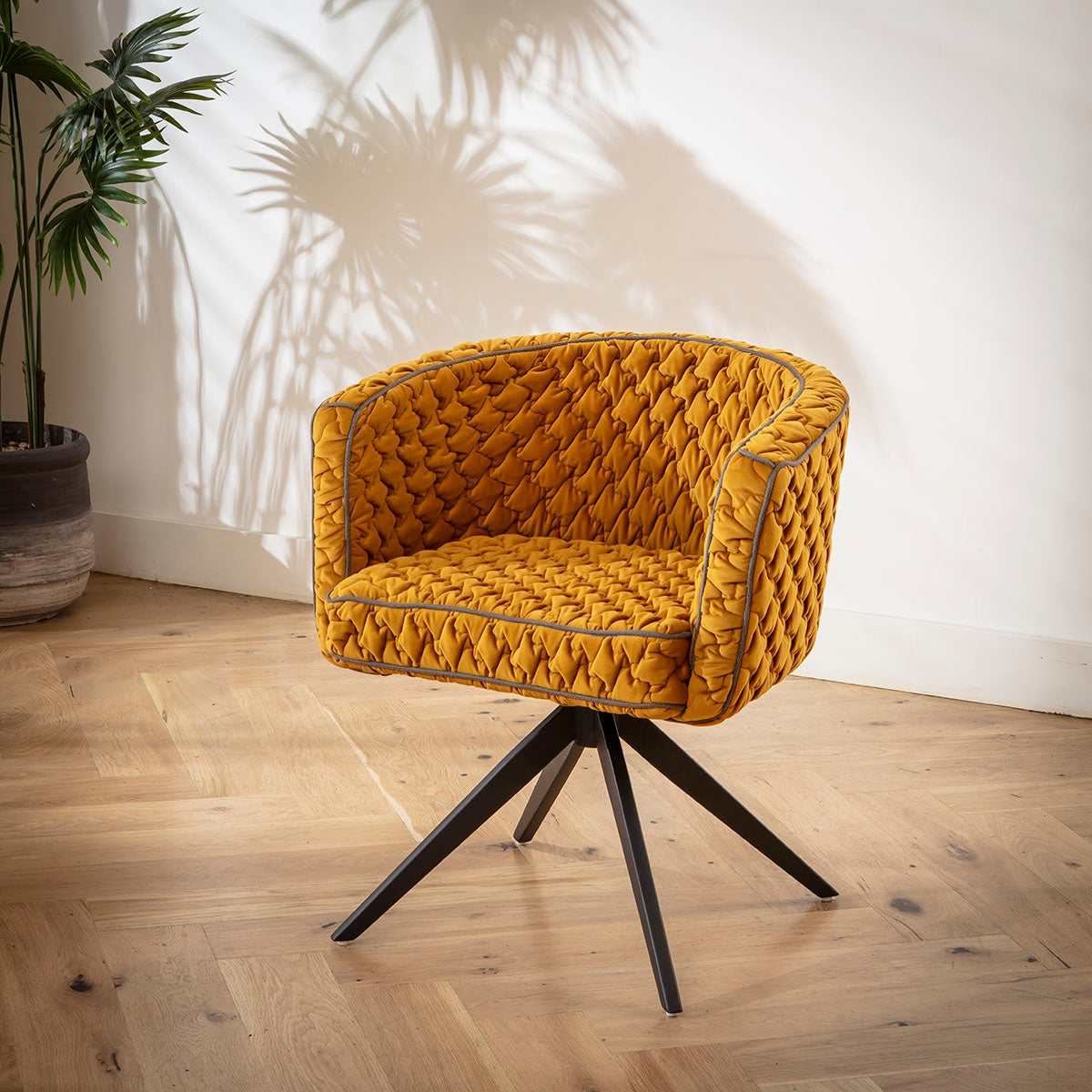 Maple Swivel Carver Dining Chair Mustard Yellow dining chair Such Comfort