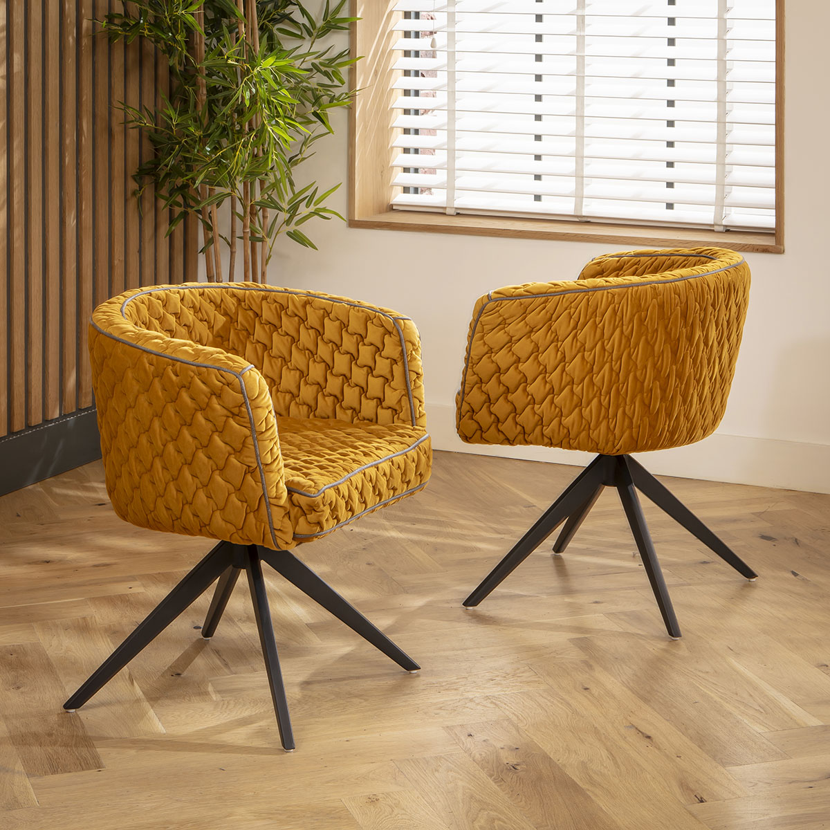 Maple Swivel Carver Dining Chair Mustard Yellow dining chair Such Comfort