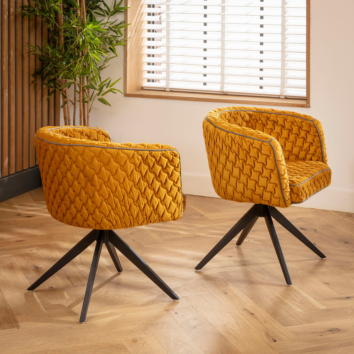 Maple Swivel Carver Dining Chair Mustard Yellow dining chair Such Comfort