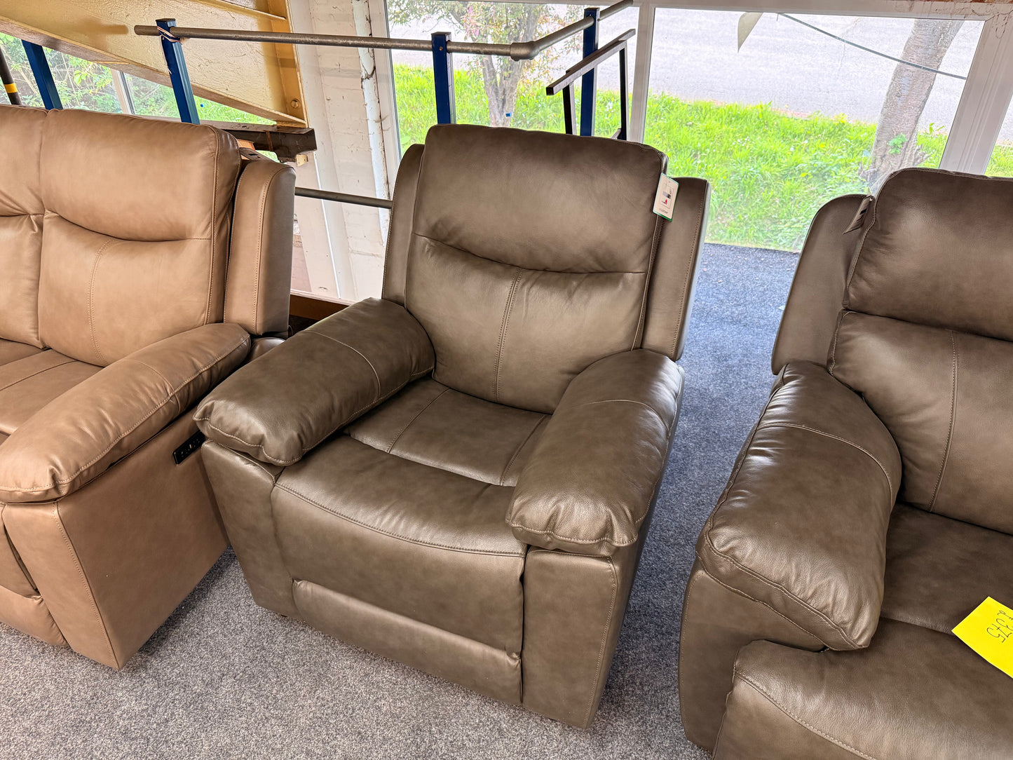 Becks Manual Recliner Rocking Chair (Caramel/Ivory/Charcoal)