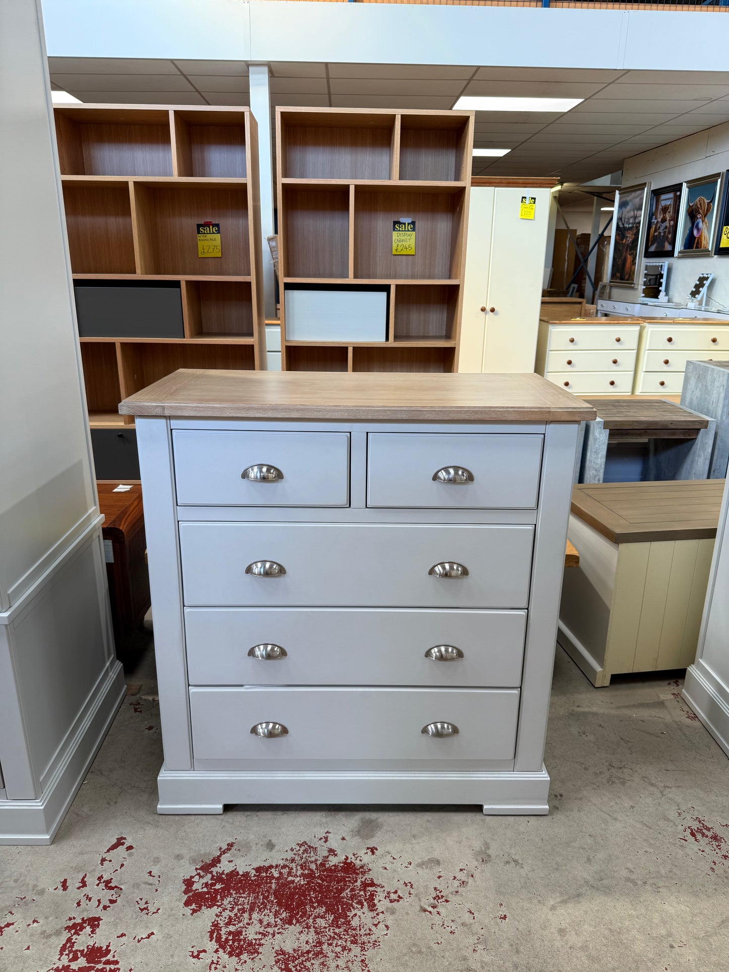 Olive chest of drawers (2 over 3)